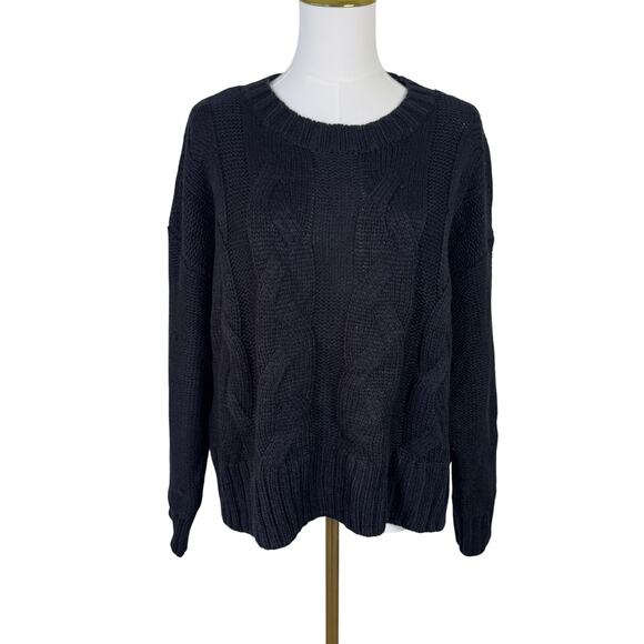 Calvin Klein Jeans Cable Knit Crewneck Sweater US Women's M - Picture 1 of 5